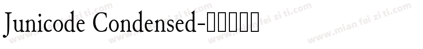 Junicode Condensed字体转换